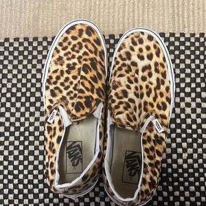 Leopard print vans in good condition